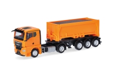 Herpa 321310 - H0 - MAN Abraummulden-Sattelzug TGX GN - kommunalorange